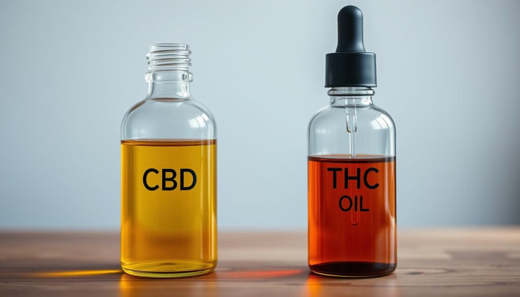 wybór olejku CBD lub THC